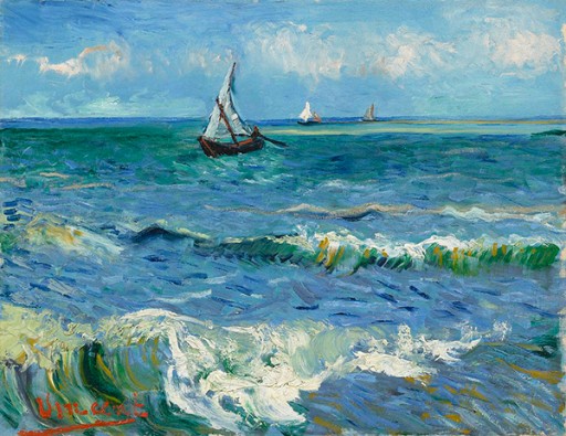 van Gogh - Seascape, 65x50, OBRAZ NA PŁÓTNIE