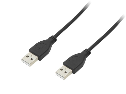 Kabel USB 2.0 wtyk A/wtyk A 3m czarny FV 24h(1185a