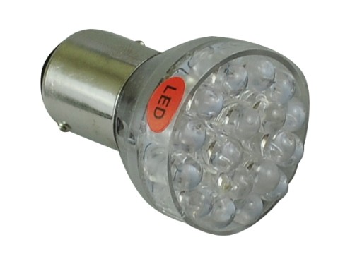 żarówka 24 Premium LED ba15s P21W 12v czerwona RS