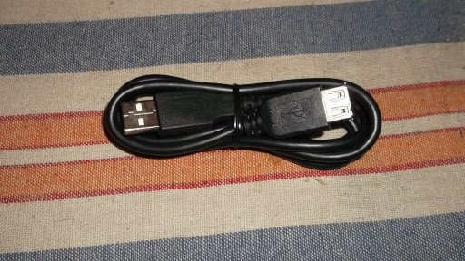 Kabel USB 2,0 Przedłużacz męsko -żeński 1m