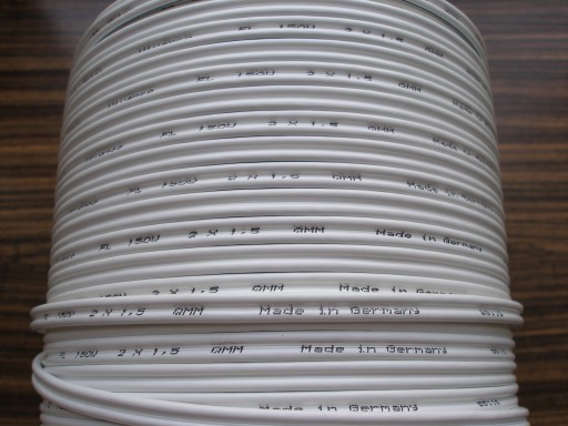 Biały Przewód Głośnikowy 2x1,5mm 100%OFC VIVANCO FL150W Jakość Sklep W-wa