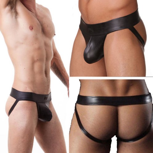 Męska bielizna erotyczna majtki striptizer latex