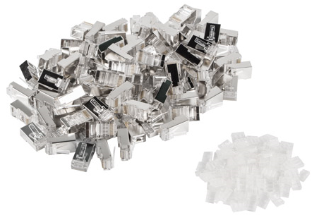 100 szt. KOŃCÓWKI WTYK RJ45 FTP Kat 6 z prowadnicą