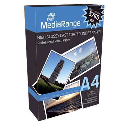 Papier Mediarange Photo Glossy A4 100ark 160g 5760