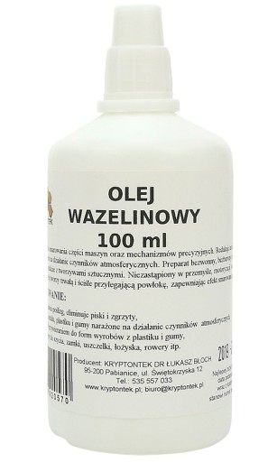 OLEJ WAZELINOWY OLIWA KONSERWACJA MASZYN 100ml