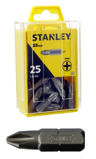 BIT STANLEY BITY GROT KOŃCÓWKA PH 2X25 OP. 25szt.