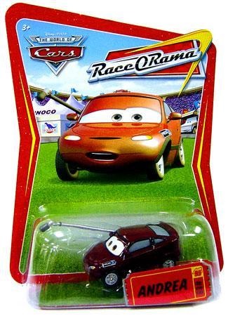 ANDREA Reporterka Piston Cup Auta Cars 1:55 Mattel