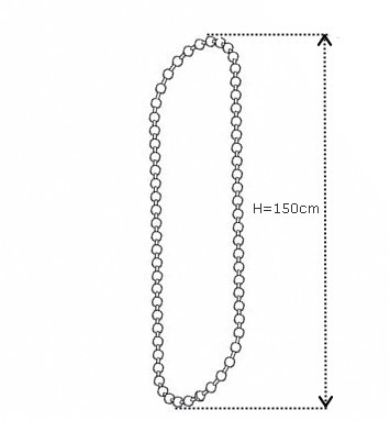 Łańcuszek do rolet rolety pętla dzień-noc H=150cm