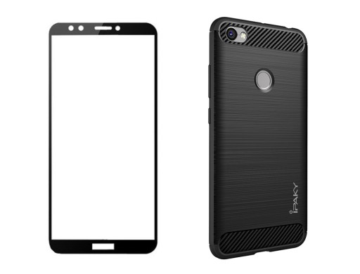 ETUI IPAKY BRUSHED+SZKŁO 5D XIAOMI MI A2 LITE