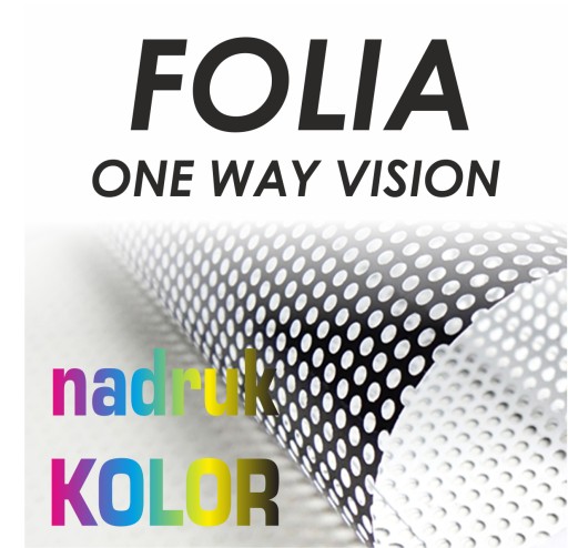 Folia OWV Ona Way Vision DRUK KOLOR WAWA 1440dpi