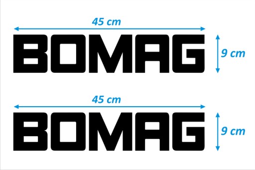 NAKLEJKA NAKLEJKI - BOMAG - 2 szt. - CZARNE