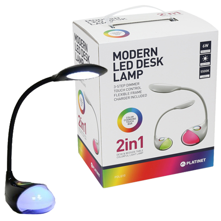 Lampka biurkowa lampka nocna 2w1 LED 6W RGB 5500K