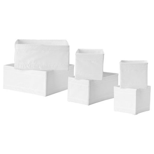IKEA SKUBB PUDEŁKA POJEMNIKI ORGANIZER DO KOMODY IKEA 6szt.