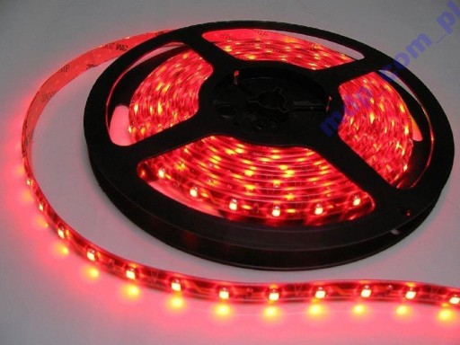 TAŚMA LED 5cm 3528 CZERWONA WODOODPORNA