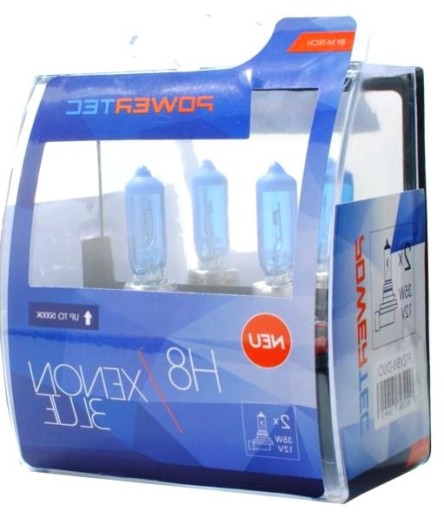 ŻARÓWKI H8 POWERTEC xenon blue 1 kpl.