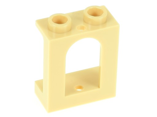 LEGO Okno rama zamku 1x2x2 90195 tan - 2 szt.