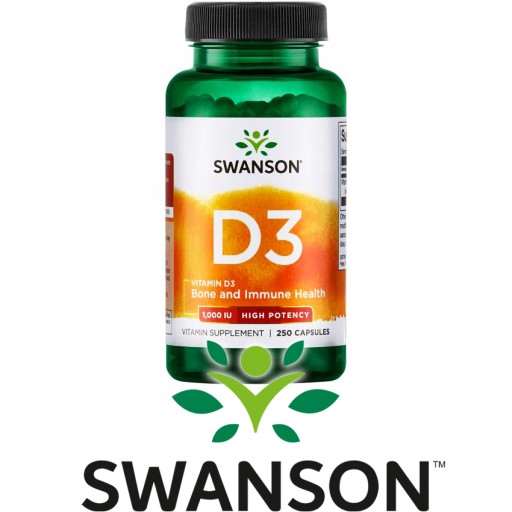 SWANSON Witamina D3 1000IU Wspiera Kości ODPORNOŚĆ