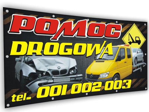 REKLAMA BANER Gotowe Projekty -AUTO POMOC 2m/1m