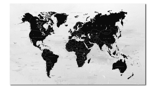 obraz MAPA ŚWIATA 16 państwa -120x70cm na płótnie