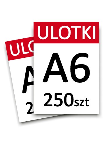 Ulotki A6 250 szt. jednostronne