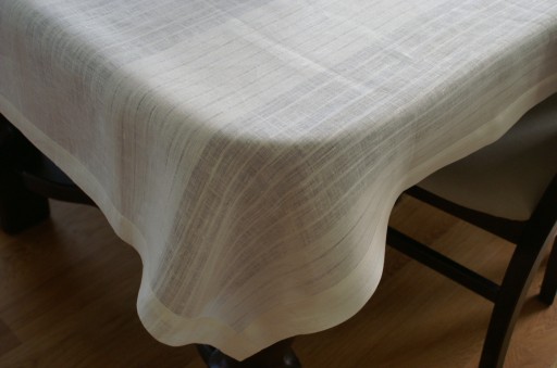 obrus lniany 145x350 100% len świąteczny