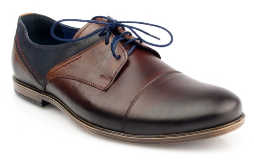 HUSAR buty SKÓRA eleganc PL1623 NIKOPOL brąz C 40