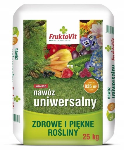 FRUKTOVIT PLUS NAWÓZ UNIWERSALNY 25KG NOWOŚĆ SIŁA
