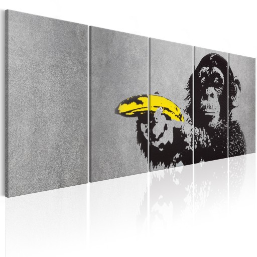 OBRAZ BANKSY GRAFFITI MAŁPA 200x80cm i-C-0110-b-m