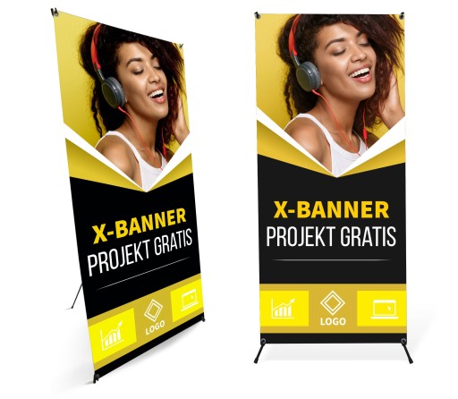 X-BANNER 60x160 Pajączek BLOCKOUT + PROJEKT GRATIS