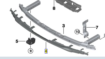 Absorber uderzenia przedni dolny BMW 7 G11 G12 OE