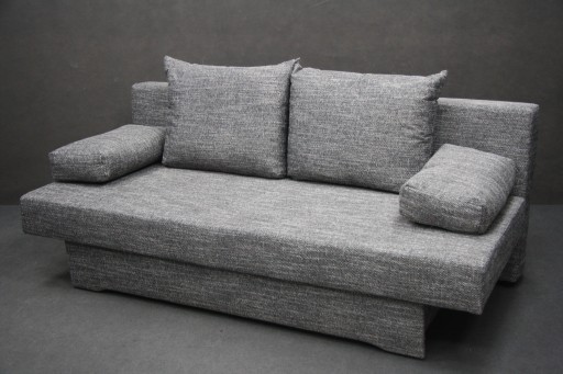 Sofa Rozkładana 155x 200 cm Szara Popielata Kanapa