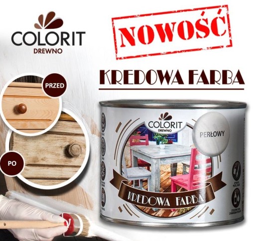 FARBA KREDOWA do mebli drewna 375ml COLORIT 1O KOL