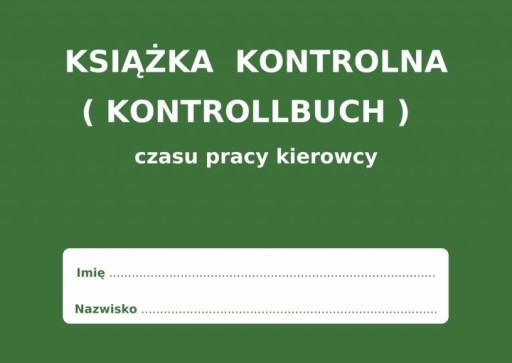 Książka czasu pracy kierowcy KONTROLLBUCH - 10 szt
