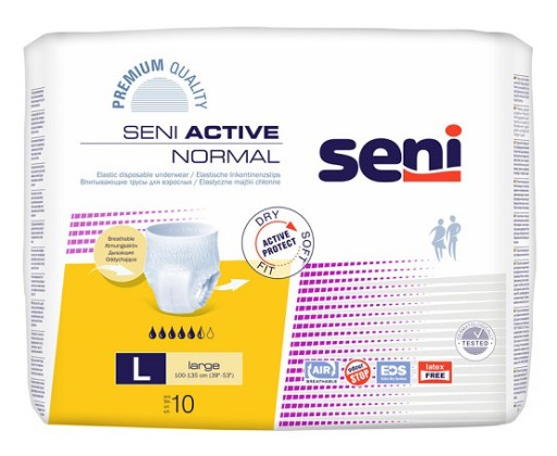 SENI ACTIVE NORMAL majtki chłonne LARGE 10 szt.