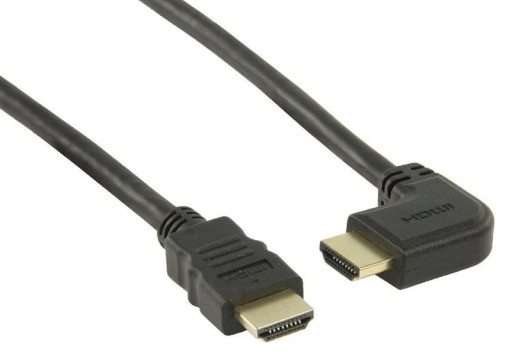 Kabel HDMI do HDMI 1,5m v1.4 FullHD Kątowy Prawy