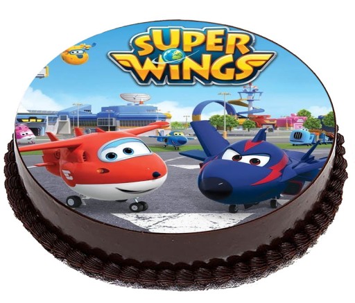 OPŁATEK NA TORT Super Wings Samoloty Bajka 20cm