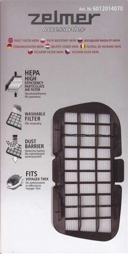 Oryginalny FILTR HEPA ZELMER VOYAGER TWIX ZVC335