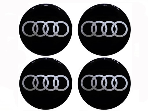 AUDI 90mm EMBLEMATY NAKLEJKI NA KOLPAKI ALU FELGI