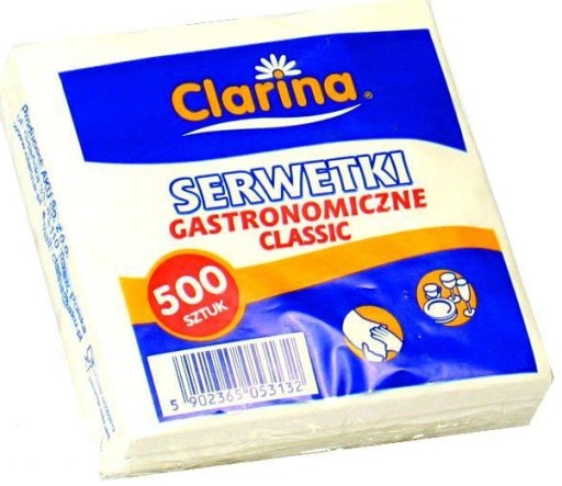 Serwetki białe gastronomiczne 15x15cm 500 szt