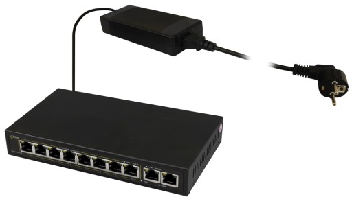 Switch PoE Pulsar SG108 10p Gigabit, 8 portów PoE