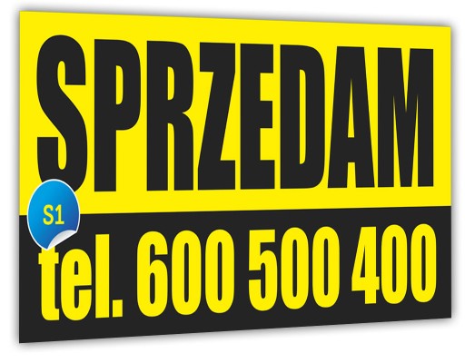 Baner Reklamowy Sprzedam DOM/Działkę/Mieszkanie