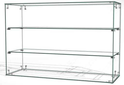 Mała Szklana Witrynka Gablota Meble Sklepowe Ekspozycyjne