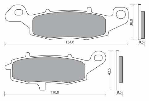 Тормозные колодки, колодки suzuki vz vl vzr vlr 800 1600 1800 intruder1 - фото