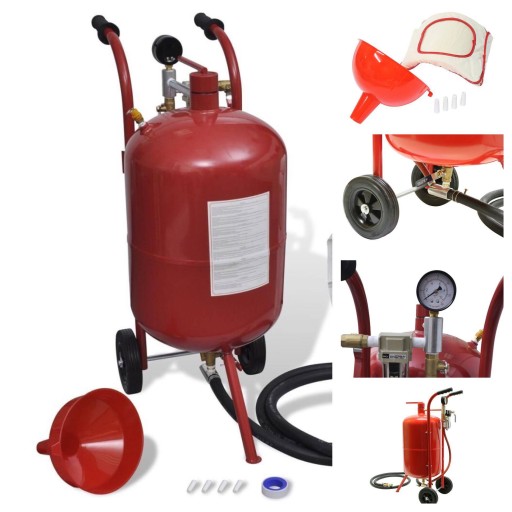 Piaskarka syfonowa 38l mobilna+58dysz+maska+lejek1 - фото