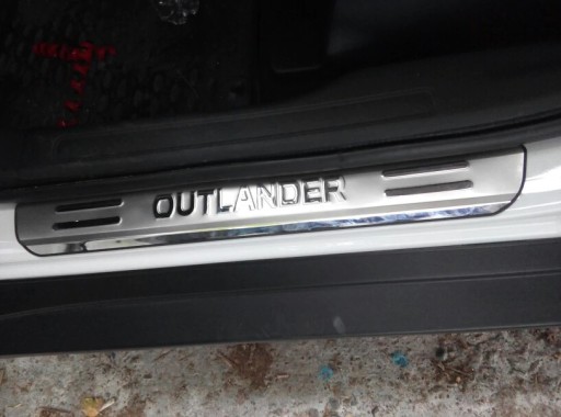 Листви порог mitsubishi outlander пороги защита1 - фото