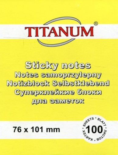 Samolepiaca tvárnica Titanum 101x76mm žltá