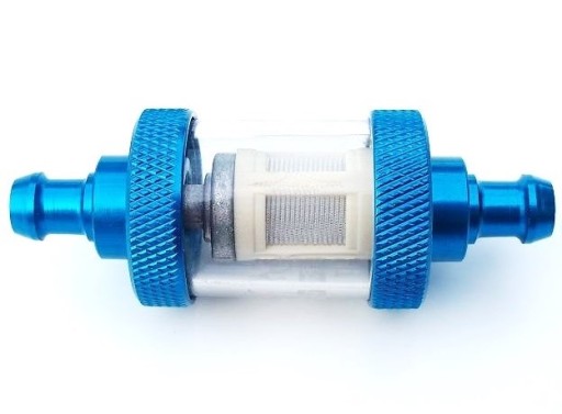 Синий металлический топливный фильтр 6 мм