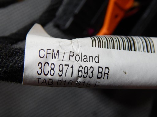 VW PASSAT CC wiring door left rear part 3C8971693BR