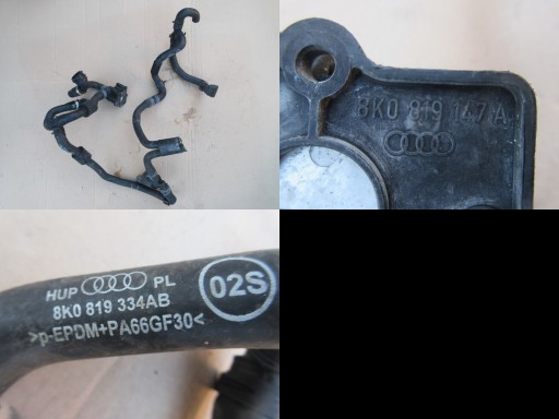 crijevo crijeva cijev vode pumpa 8K0819334AB
