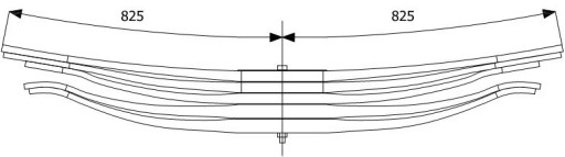 3648 - РЕССОРА РЕССОРЫ MAN TGA 41 ЗАДНЯЯ 5P